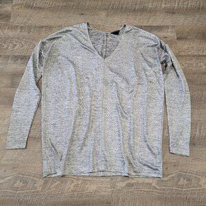 CLUB MONACO | Metallic Long Sleeve Shirt Top | Sz. S